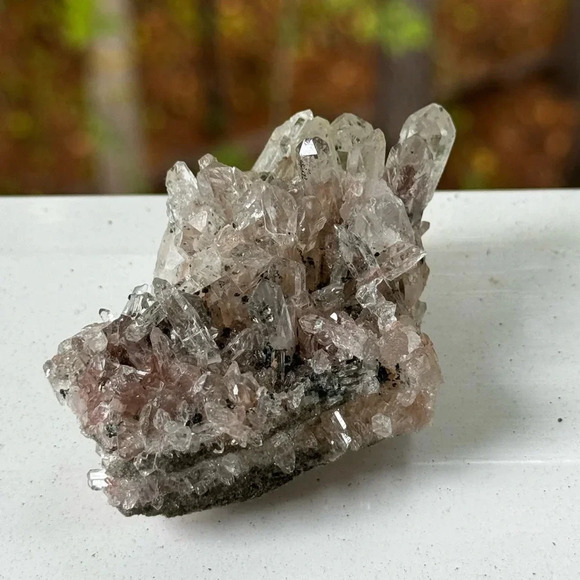 Colombian high-quality Lemurian Quartz Fuchsite inclusion Lemurian Cluster - Picture 3 of 6